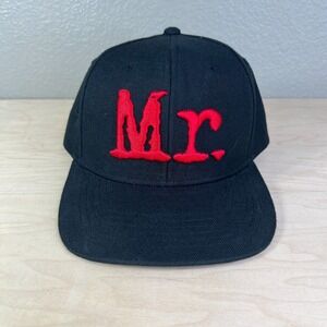 Mr. Flawless‎ Wool Blend Cap Canvas Black and Red Hat Snapback Baseball